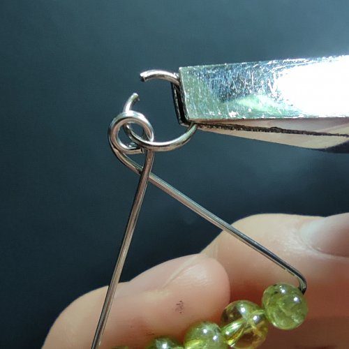 Mei Tan's Geometric Beaded Wire Pendant - , Contemporary Wire Jewelry, Loops, Wire Loop, Wrapped Wire Loop, Wire Wrapping, Wrapping, Wire Wrapping Jewelry,  add a jump ring through these loops